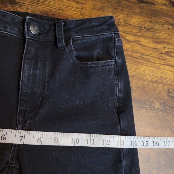 American Eagle Jeans 4 R Jegging Super Hi Rise 360 Next Level Stretch Black Wash - Picture 8 of 12